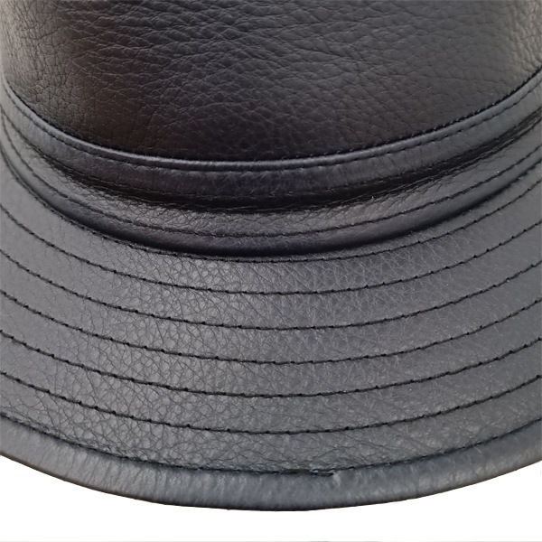 エゾシカ革のマニッシュハット ネイビー | エゾシカ革の帽子 | どら猫 ...